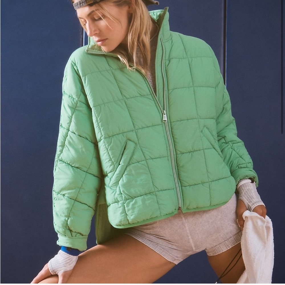 Free People Fp Movement Pippa Packable Puffer in Washed Jade-Size XS
